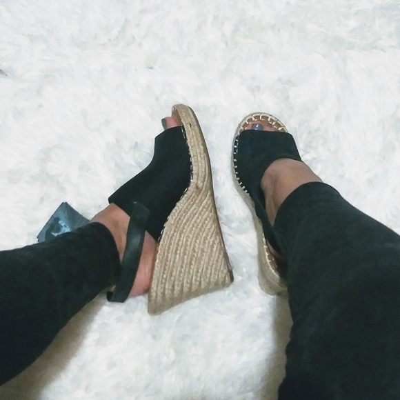 2×$40 TOMS Monica Suede Rope wedge Sandals - Picture 4 of 9